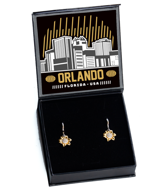 Orlando,  Sunflower Earrings. Model 60083
