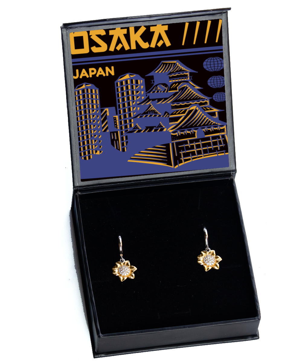 Osaka,  Sunflower Earrings. Model 60083