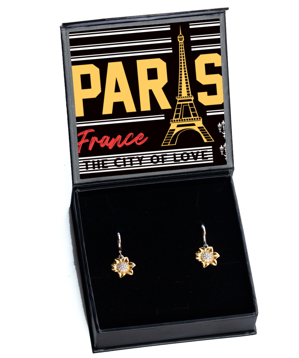 Paris,  Sunflower Earrings. Model 60083