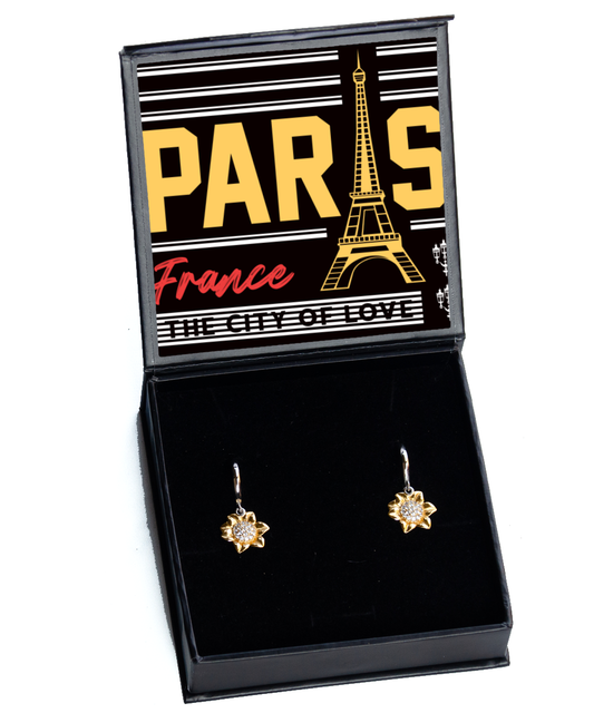 Paris,  Sunflower Earrings. Model 60083