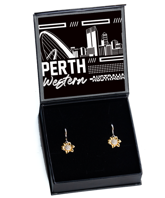 Perth,  Sunflower Earrings. Model 60083