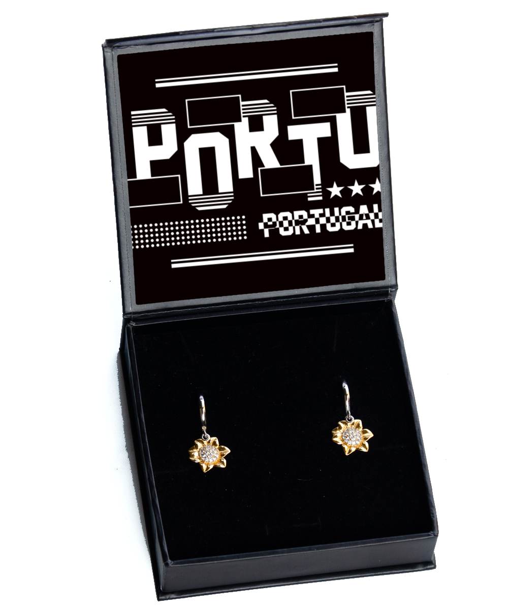 Porto,  Sunflower Earrings. Model 60083