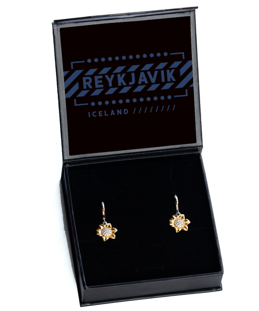 Reykjavik,  Sunflower Earrings. Model 60083