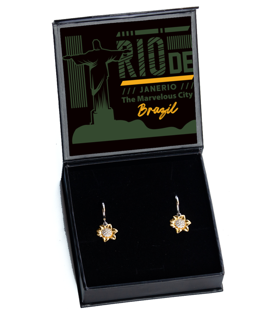 Rio de Janerio,  Sunflower Earrings. Model 60083