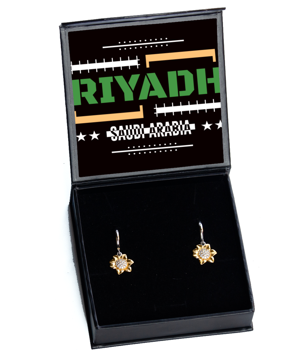 Riyadh,  Sunflower Earrings. Model 60083