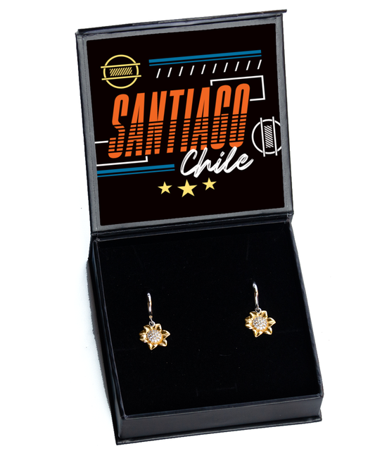 Santiago,  Sunflower Earrings. Model 60083