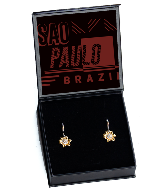 Sao Paulo,  Sunflower Earrings. Model 60083