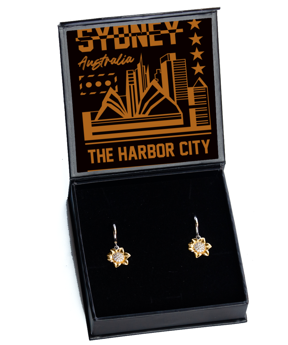 Sydney,  Sunflower Earrings. Model 60083