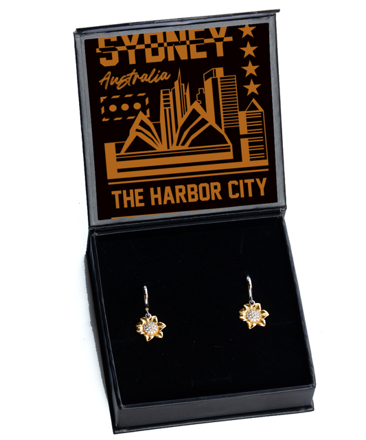 Sydney,  Sunflower Earrings. Model 60083