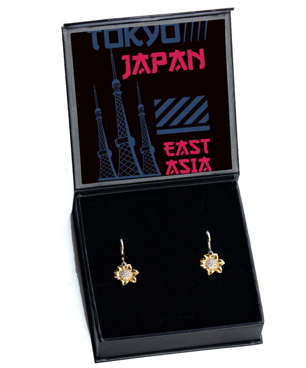 Tokyo 2,  Sunflower Earrings. Model 60083