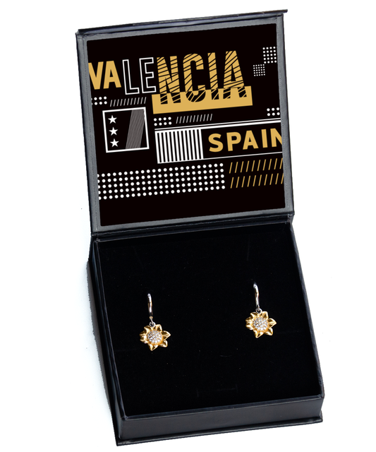 Valencia,  Sunflower Earrings. Model 60083