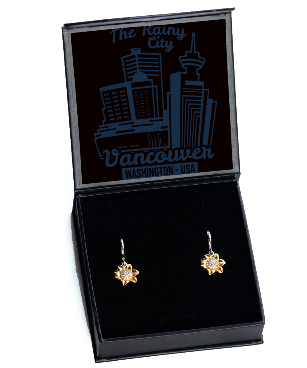 Vancouver,  Sunflower Earrings. Model 60083
