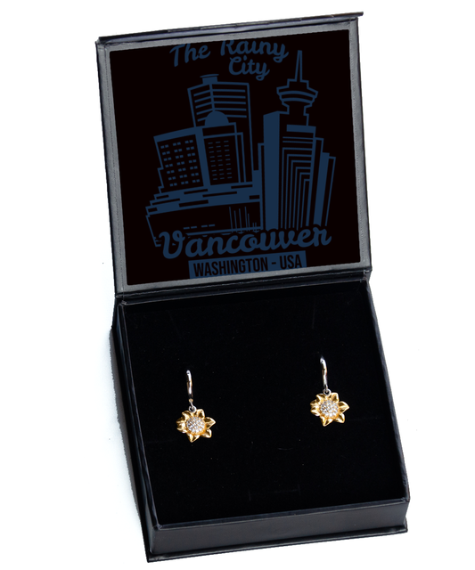 Vancouver,  Sunflower Earrings. Model 60083