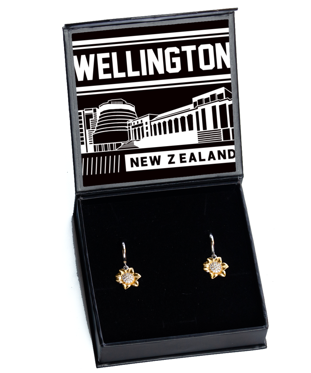 Wellington,  Sunflower Earrings. Model 60083
