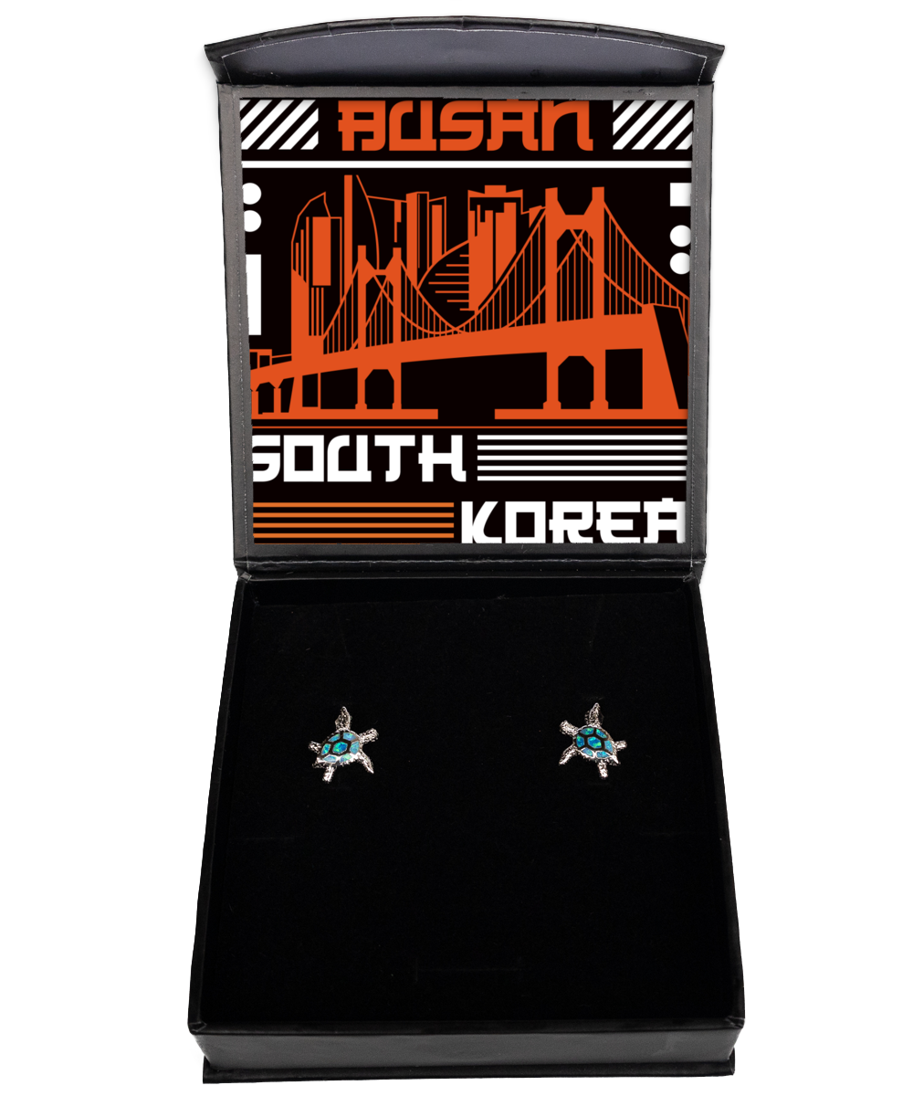 Busan,  Opal Turtle Earrings. Model 60083