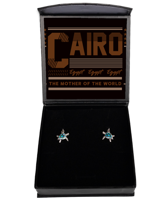 Cairo,  Opal Turtle Earrings. Model 60083