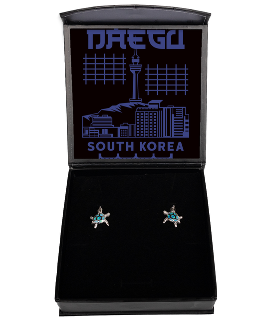 Daegu,  Opal Turtle Earrings. Model 60083