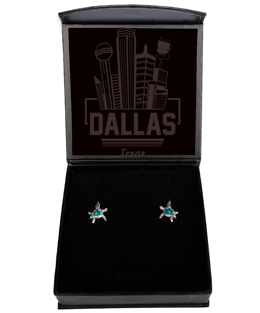 Dallas,  Opal Turtle Earrings. Model 60083