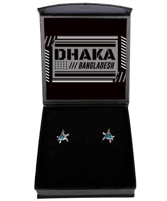 Dhaka,  Opal Turtle Earrings. Model 60083