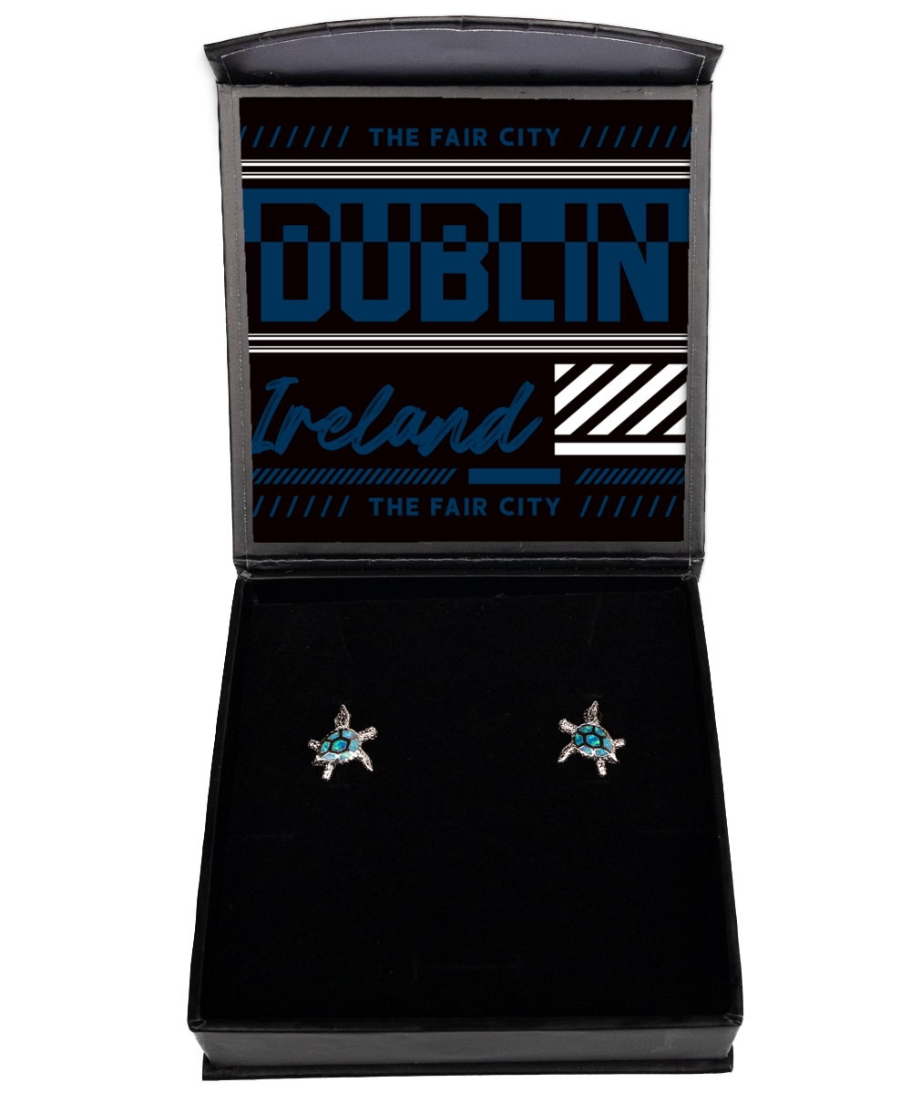 Dublin,  Opal Turtle Earrings. Model 60083