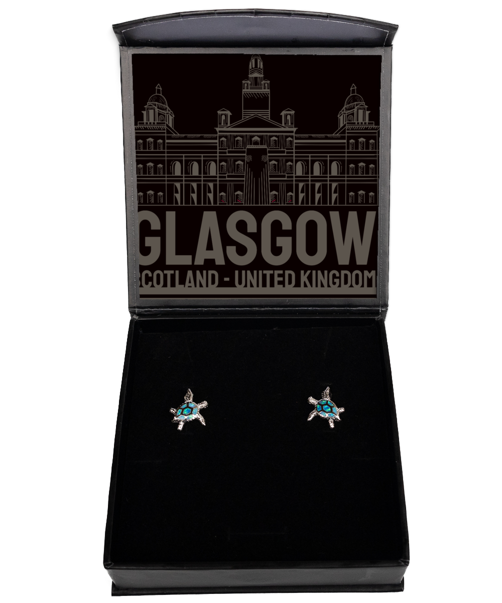 Glasgow,  Opal Turtle Earrings. Model 60083