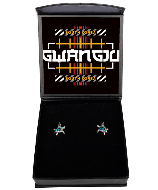 Gwangju,  Opal Turtle Earrings. Model 60083