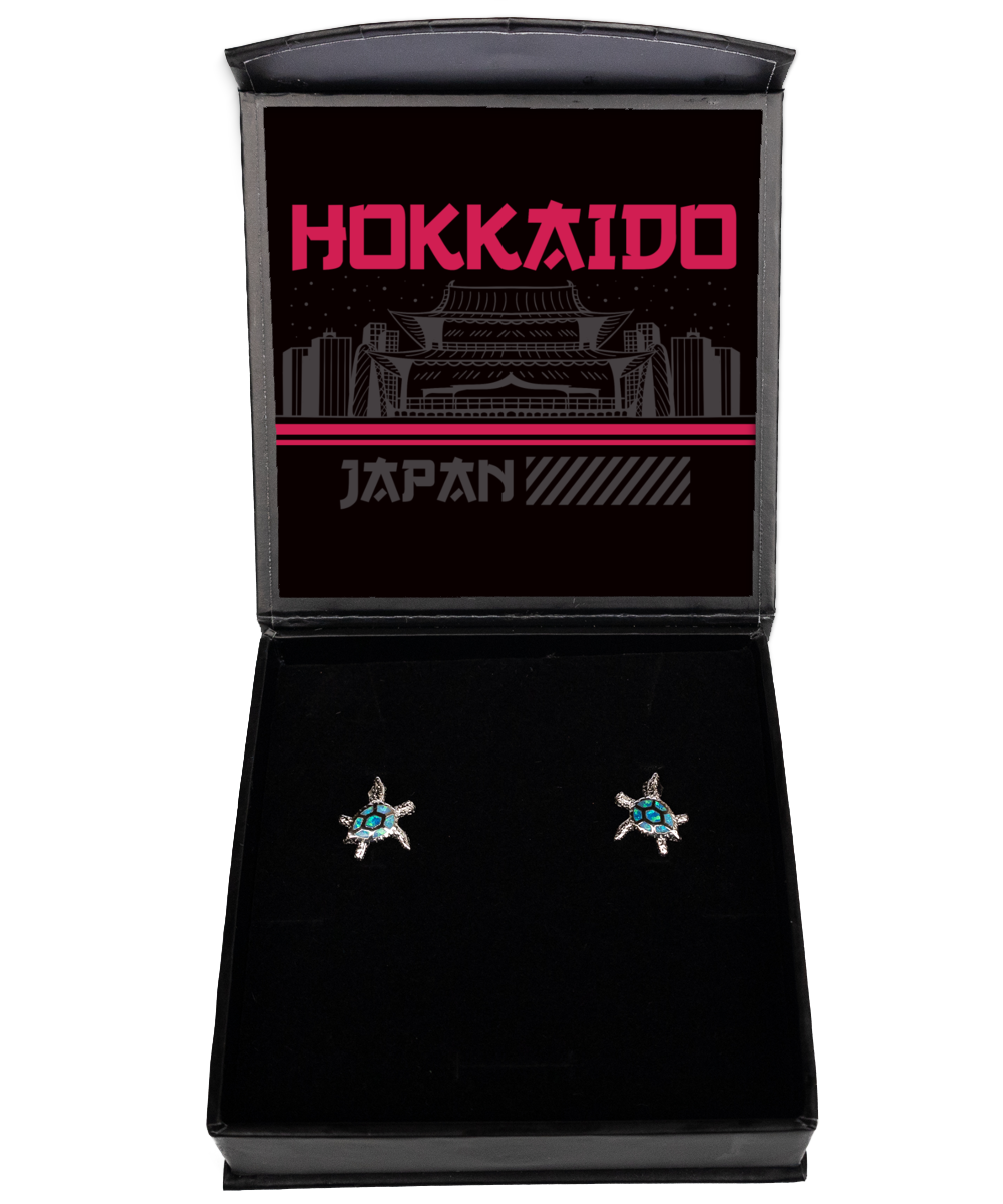 Hokkaido,  Opal Turtle Earrings. Model 60083