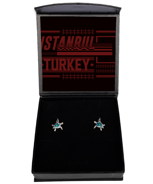 Istanbul,  Opal Turtle Earrings. Model 60083