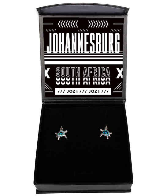 Johannesburg,  Opal Turtle Earrings. Model 60083