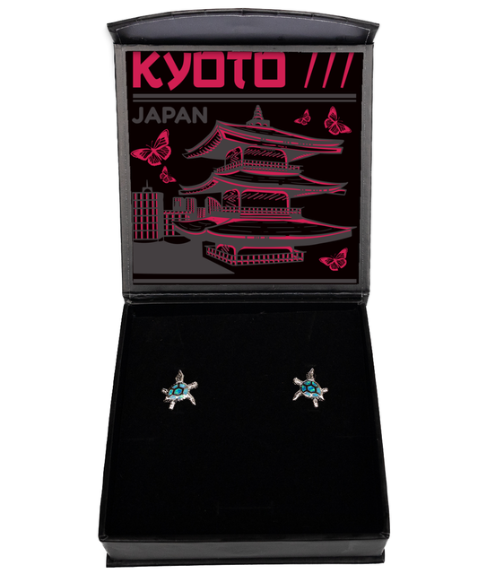 Kyoto,  Opal Turtle Earrings. Model 60083