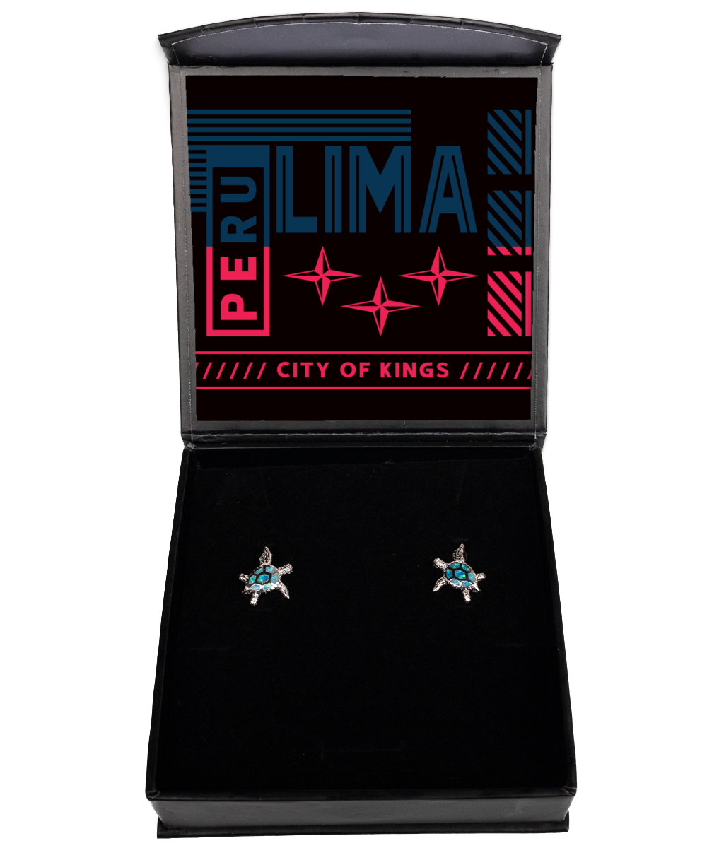 Lima,  Opal Turtle Earrings. Model 60083