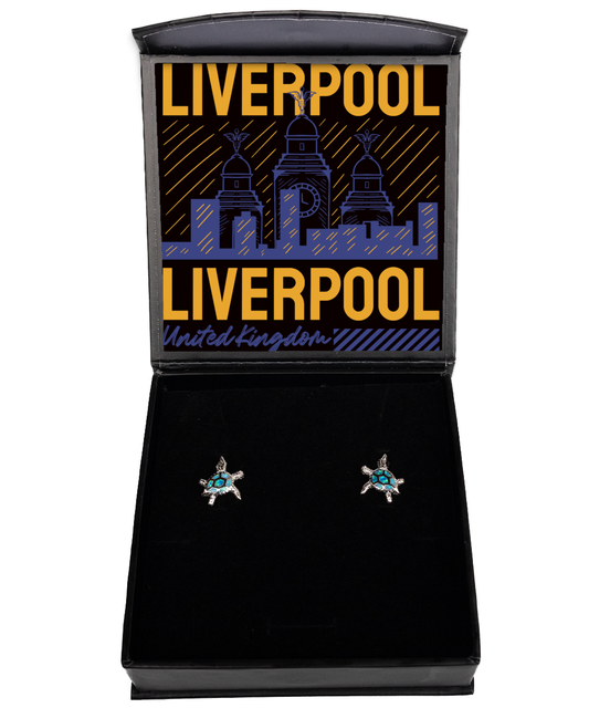 Liverpool,  Opal Turtle Earrings. Model 60083