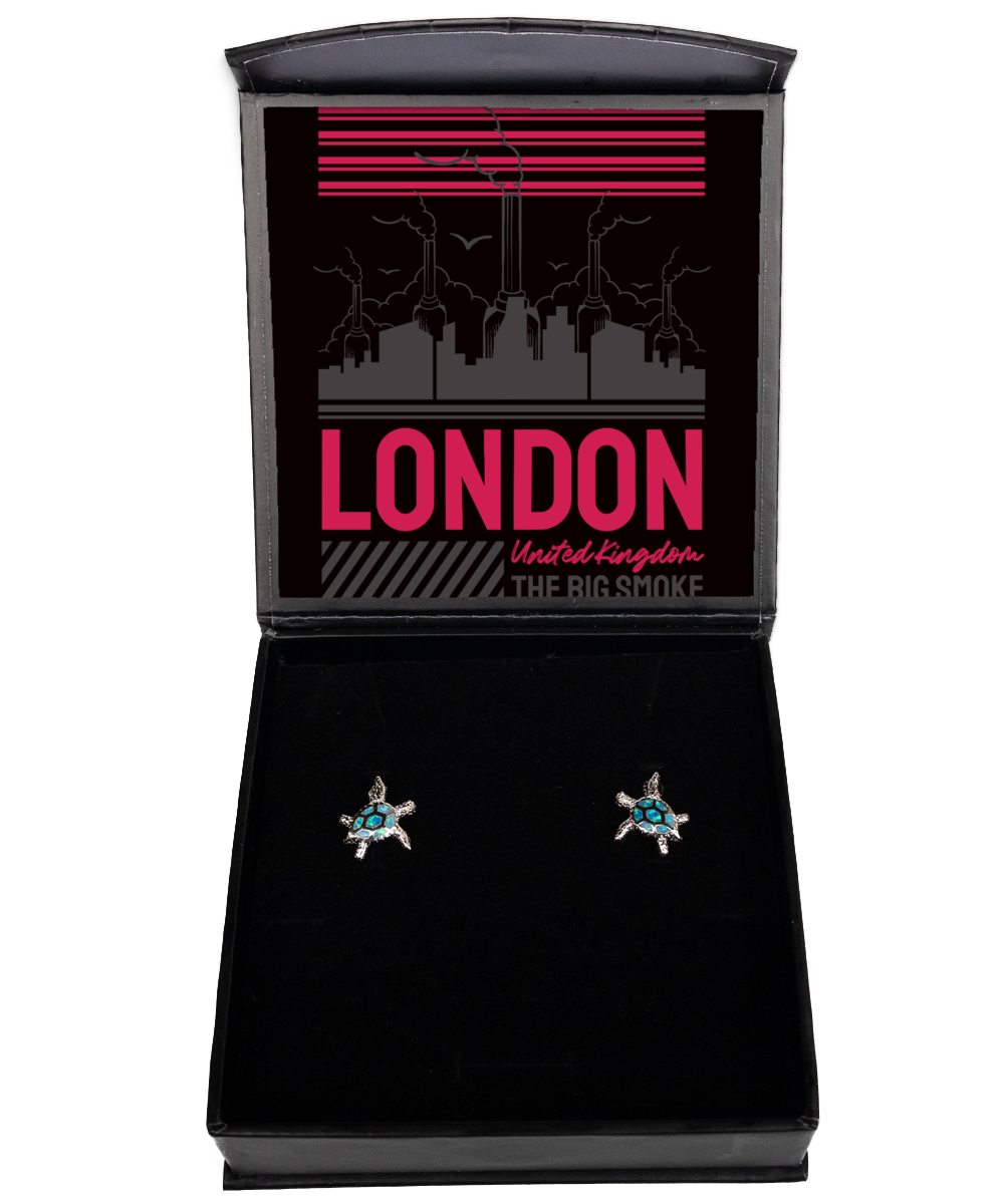 London,  Opal Turtle Earrings. Model 60083