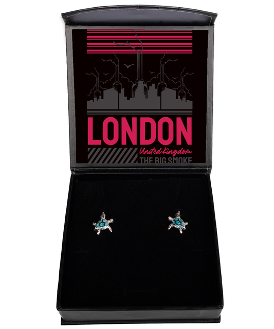 London,  Opal Turtle Earrings. Model 60083