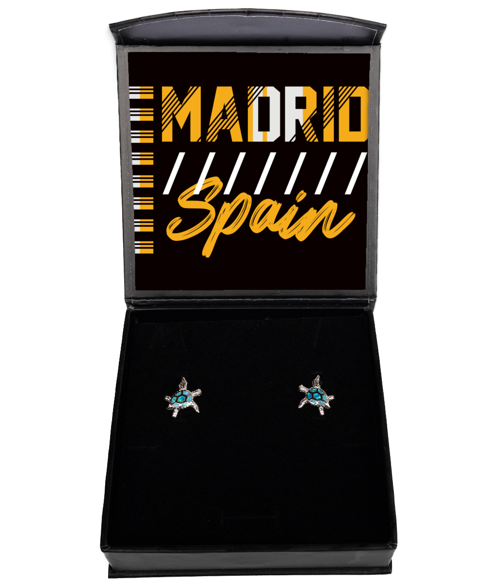 Madrid,  Opal Turtle Earrings. Model 60083