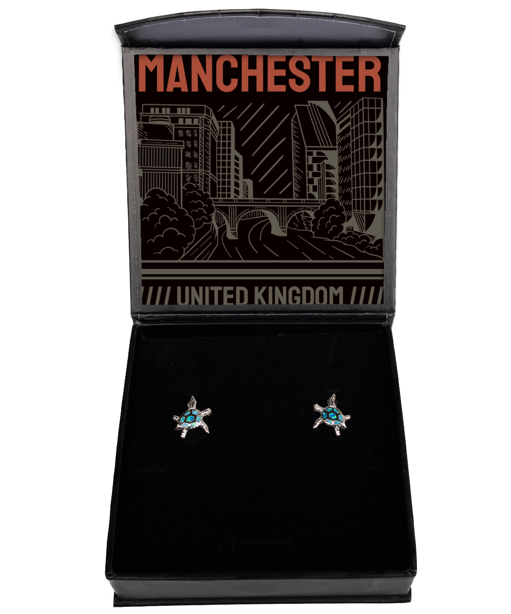 Manchester,  Opal Turtle Earrings. Model 60083