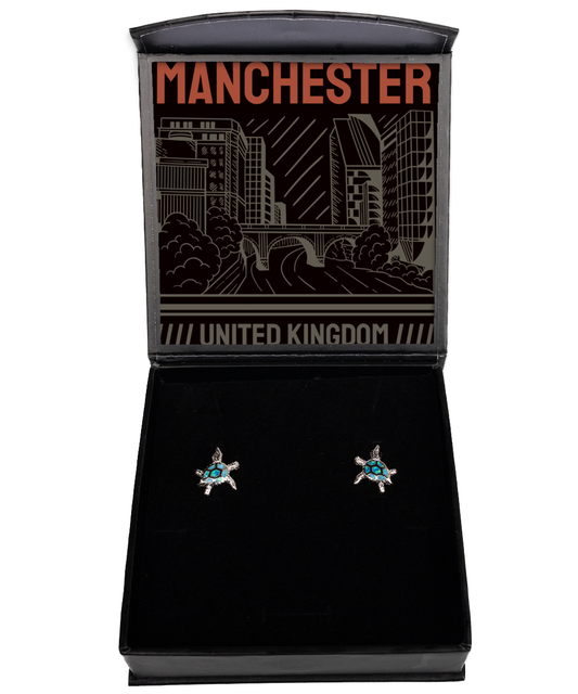 Manchester,  Opal Turtle Earrings. Model 60083