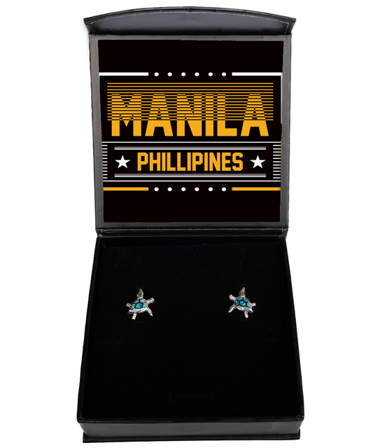 Manila,  Opal Turtle Earrings. Model 60083