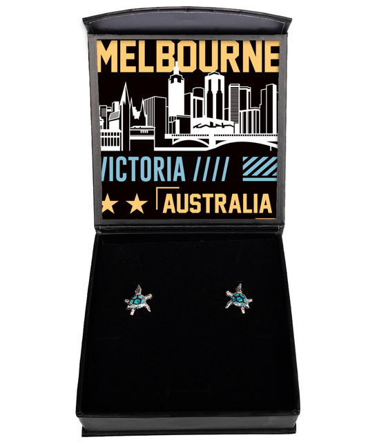 Melbourne,  Opal Turtle Earrings. Model 60083