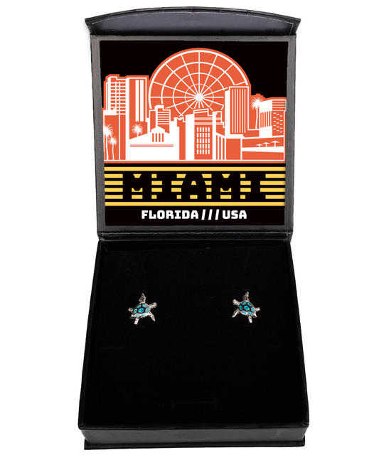 Miami,  Opal Turtle Earrings. Model 60083