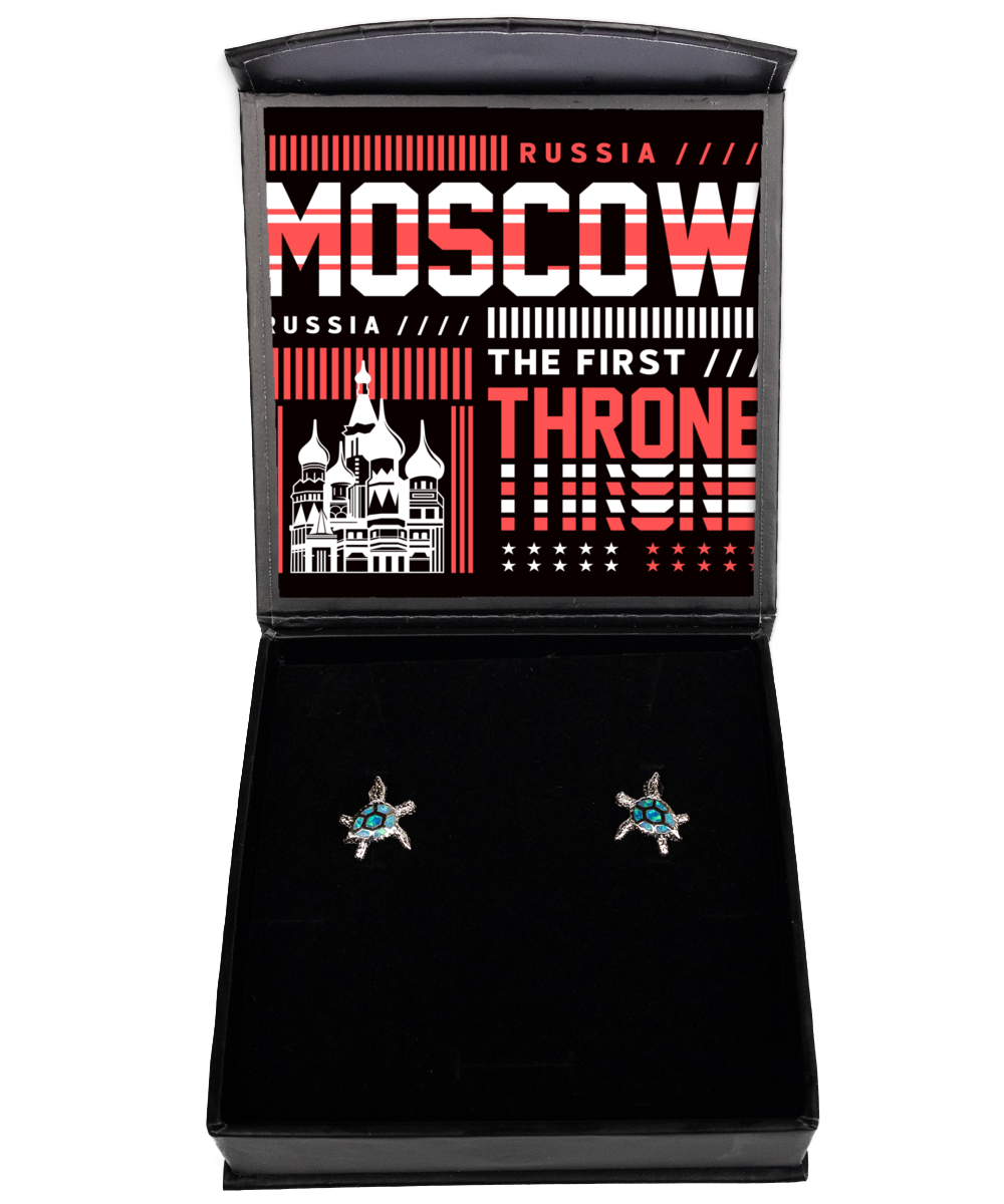 Moscow,  Opal Turtle Earrings. Model 60083