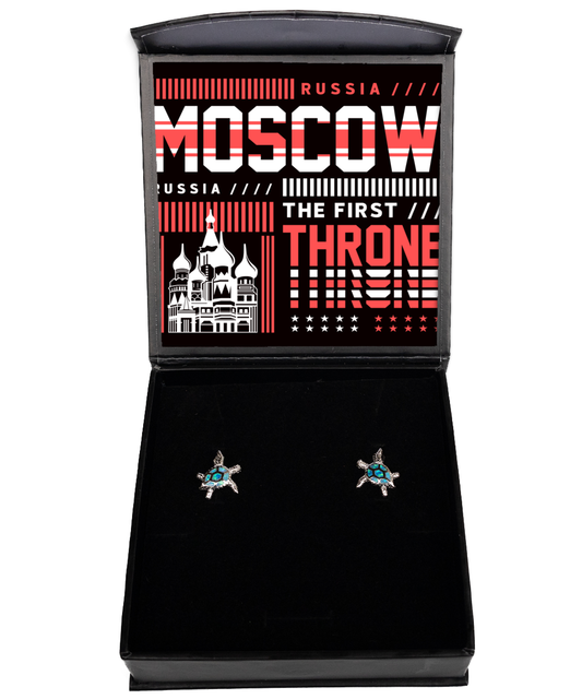 Moscow,  Opal Turtle Earrings. Model 60083