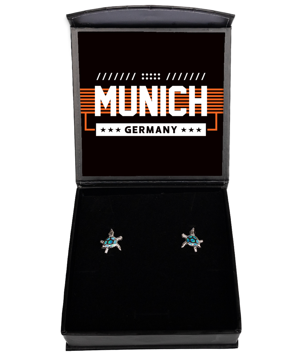 Munich,  Opal Turtle Earrings. Model 60083