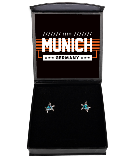 Munich,  Opal Turtle Earrings. Model 60083