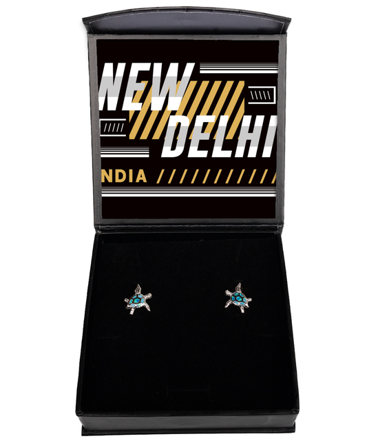 New Delhi,  Opal Turtle Earrings. Model 60083