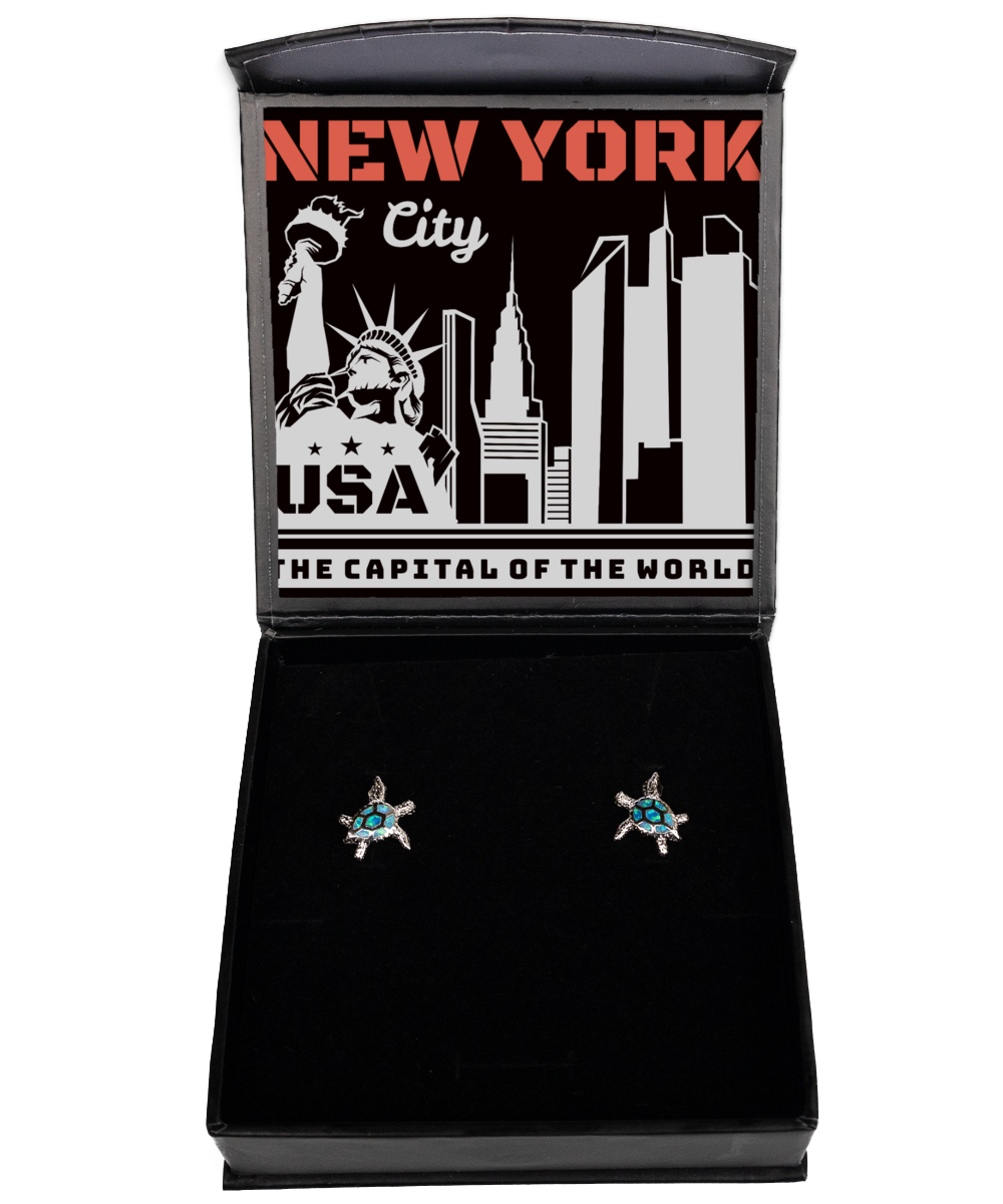 New York 2,  Opal Turtle Earrings. Model 60083