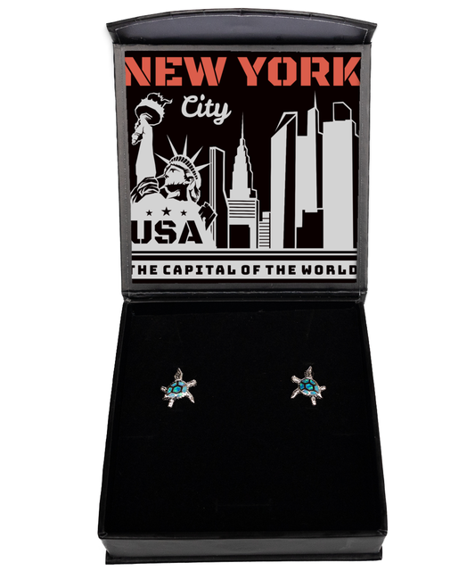 New York 2,  Opal Turtle Earrings. Model 60083