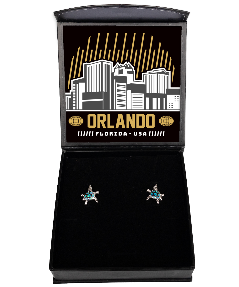 Orlando,  Opal Turtle Earrings. Model 60083