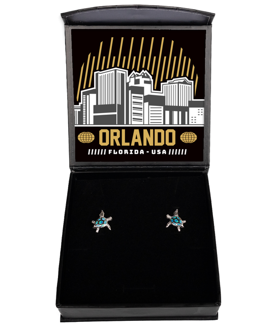 Orlando,  Opal Turtle Earrings. Model 60083