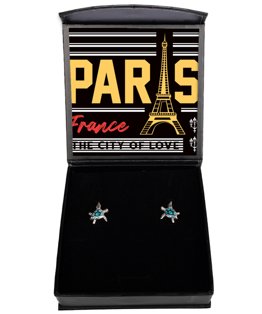 Paris,  Opal Turtle Earrings. Model 60083